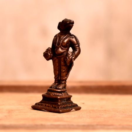 Brown Copper Lord Hayagreeva Statue for Worship